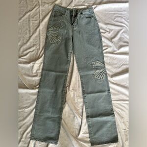 Butterfly Embroidered Jeans